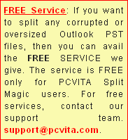 Free Service for Outsized PST Files