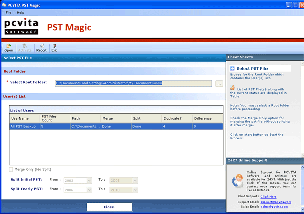 Merge 2 PST Files 2.2 screenshot